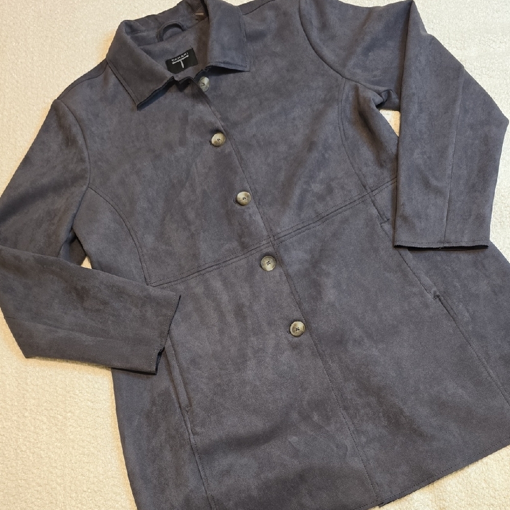Tahari Women's "Smoke" Gray Trench Coat